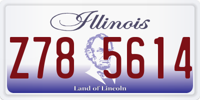 IL license plate Z785614
