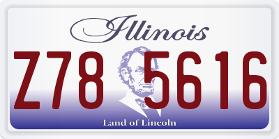 IL license plate Z785616
