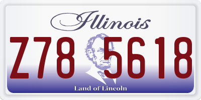 IL license plate Z785618
