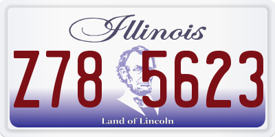 IL license plate Z785623