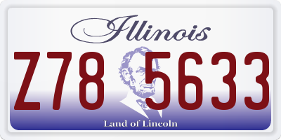 IL license plate Z785633