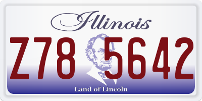 IL license plate Z785642