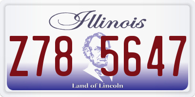 IL license plate Z785647