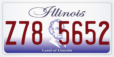 IL license plate Z785652