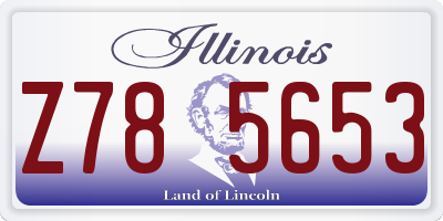 IL license plate Z785653