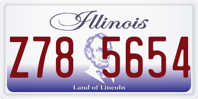 IL license plate Z785654