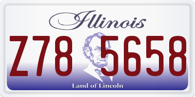 IL license plate Z785658