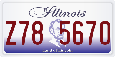 IL license plate Z785670