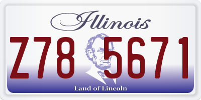 IL license plate Z785671