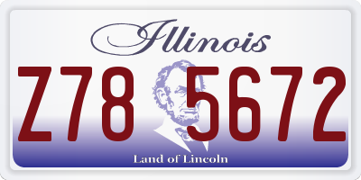 IL license plate Z785672