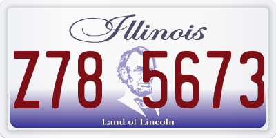 IL license plate Z785673