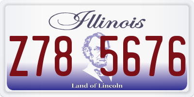 IL license plate Z785676