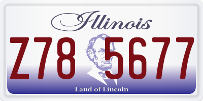 IL license plate Z785677