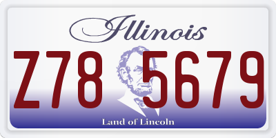 IL license plate Z785679