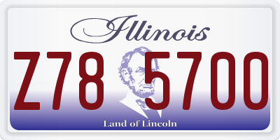 IL license plate Z785700