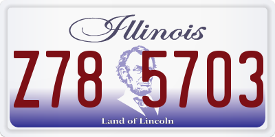 IL license plate Z785703