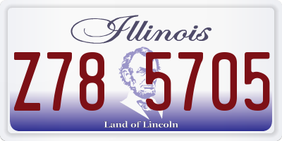 IL license plate Z785705