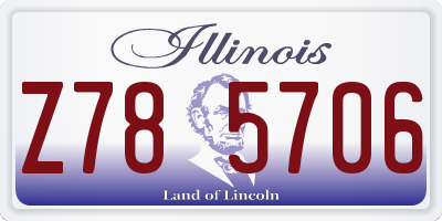IL license plate Z785706