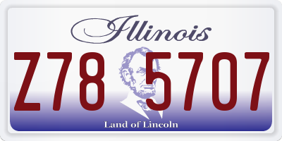 IL license plate Z785707