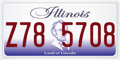 IL license plate Z785708