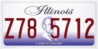 IL license plate Z785712