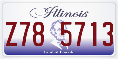 IL license plate Z785713