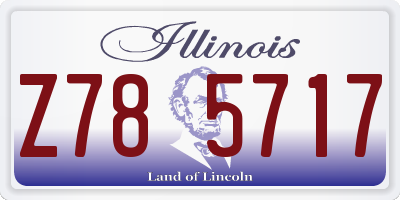 IL license plate Z785717
