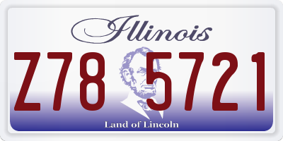 IL license plate Z785721
