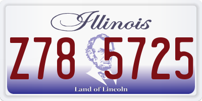 IL license plate Z785725
