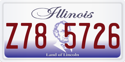 IL license plate Z785726