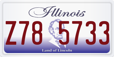 IL license plate Z785733