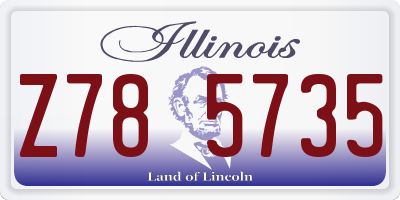 IL license plate Z785735