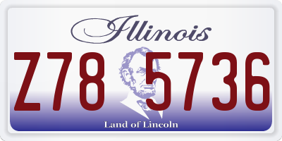 IL license plate Z785736