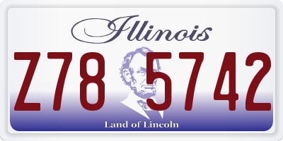 IL license plate Z785742