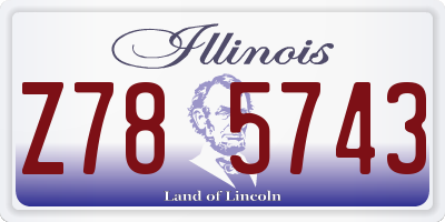 IL license plate Z785743