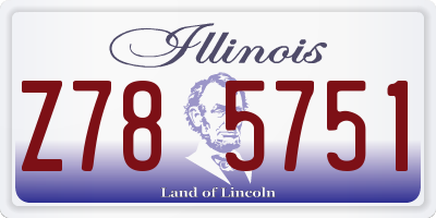 IL license plate Z785751