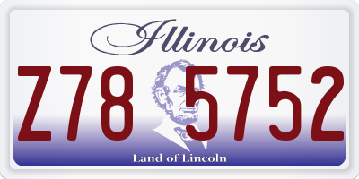 IL license plate Z785752
