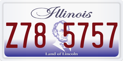 IL license plate Z785757