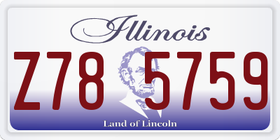 IL license plate Z785759
