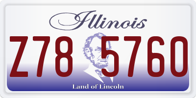 IL license plate Z785760