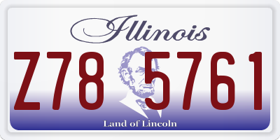 IL license plate Z785761