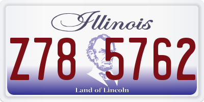 IL license plate Z785762