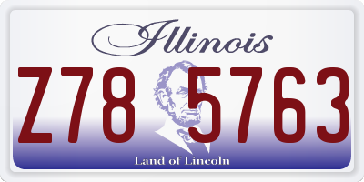 IL license plate Z785763