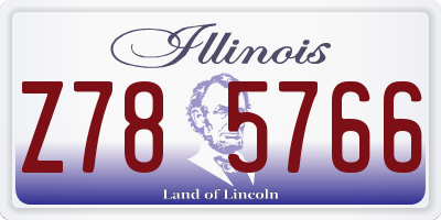 IL license plate Z785766