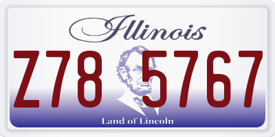 IL license plate Z785767