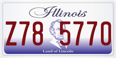 IL license plate Z785770