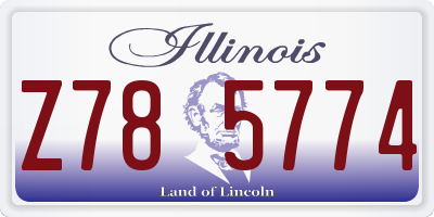 IL license plate Z785774