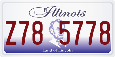 IL license plate Z785778