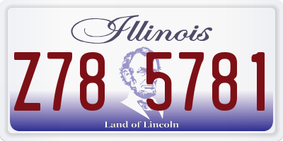 IL license plate Z785781