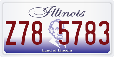 IL license plate Z785783